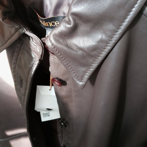 NWT Quince 100% Leather Shirt Jacket. Small. Brown. $180. Perfect condition. - Picture 4 of 16